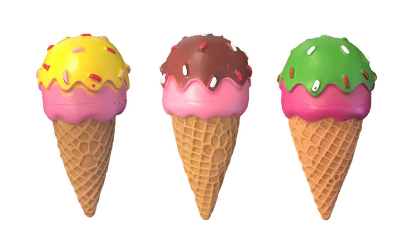 Pet Dog Toy Squeaky Ice Cream Cone 14cm