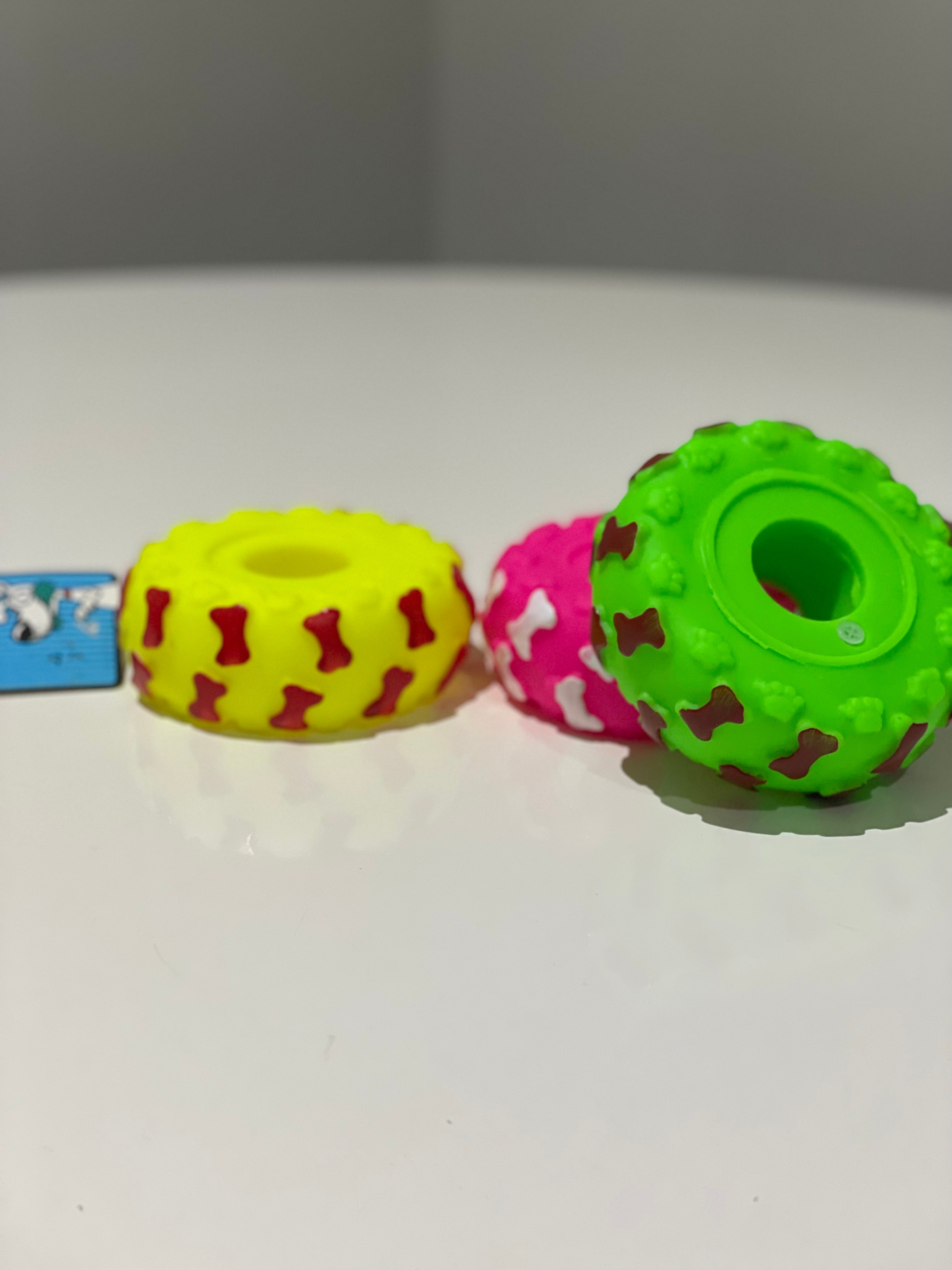 Pet Dog Toy Squeaky Wheel Tyre 9cm