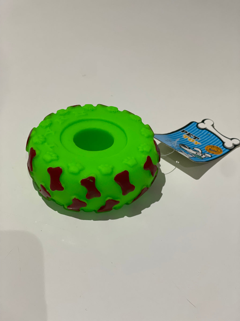 Pet Dog Toy Squeaky Wheel Tyre 9cm