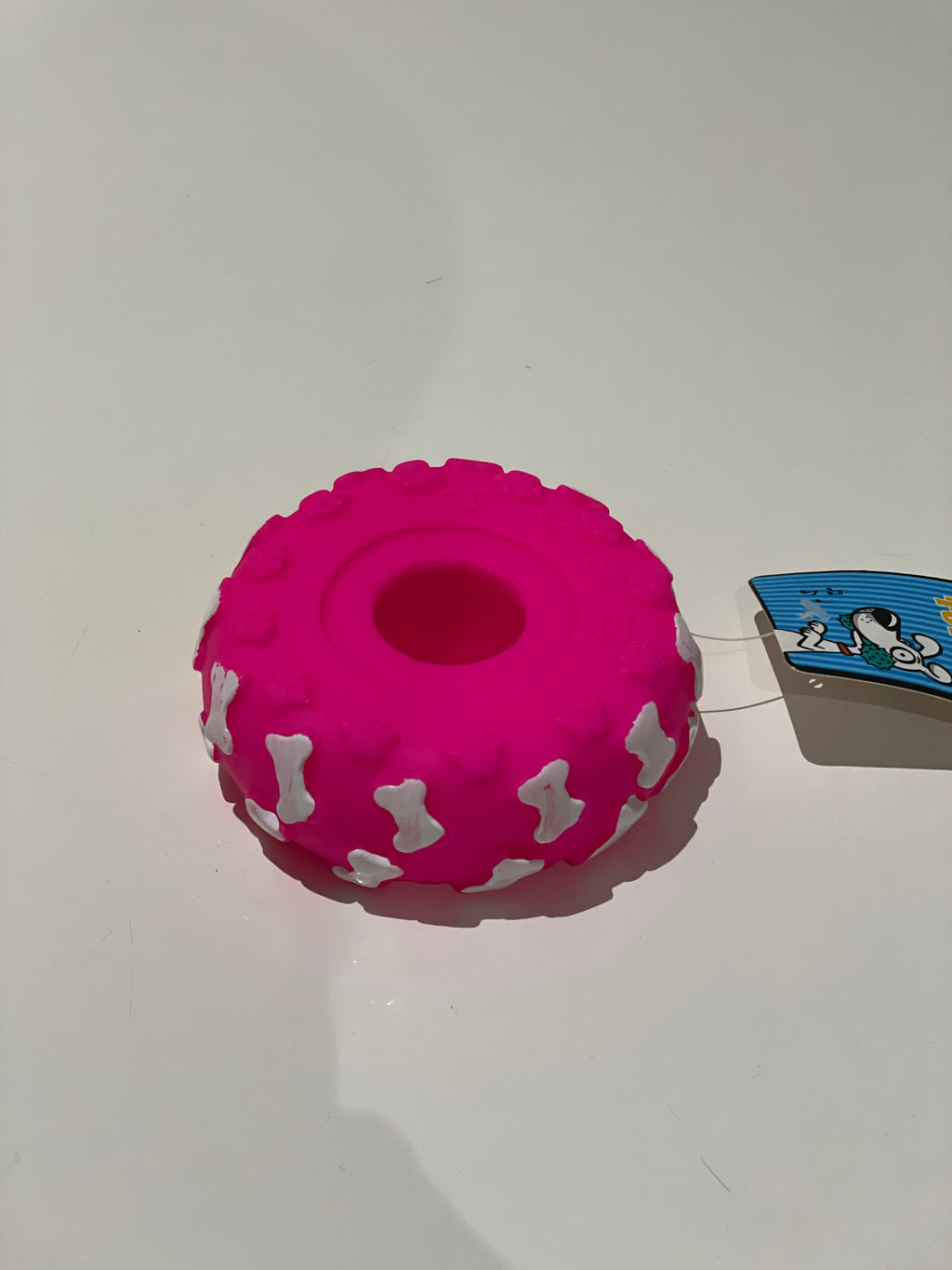 Pet Dog Toy Squeaky Wheel Tyre 9cm