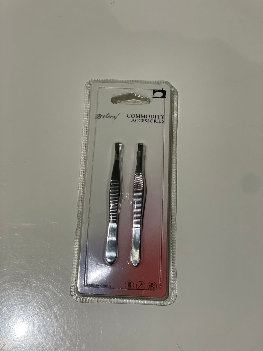 Stainless Steel Tweezers Set (2 Pack) – Slant Tip Eyebrow Pluckers