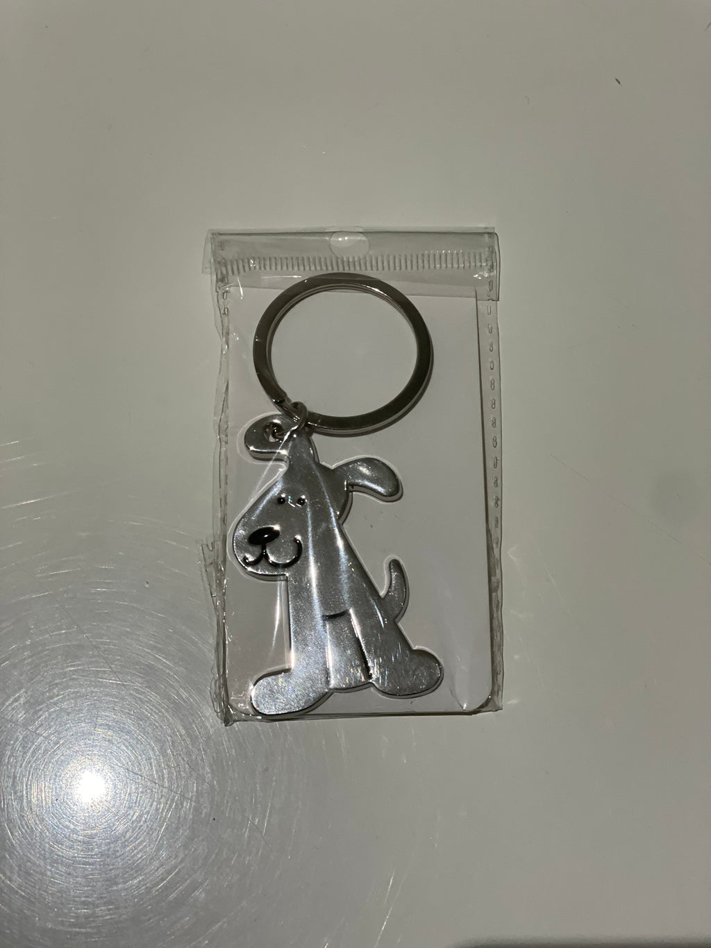 Metal Dog Keychain 9 cm – Cute Pet Outline Keyring