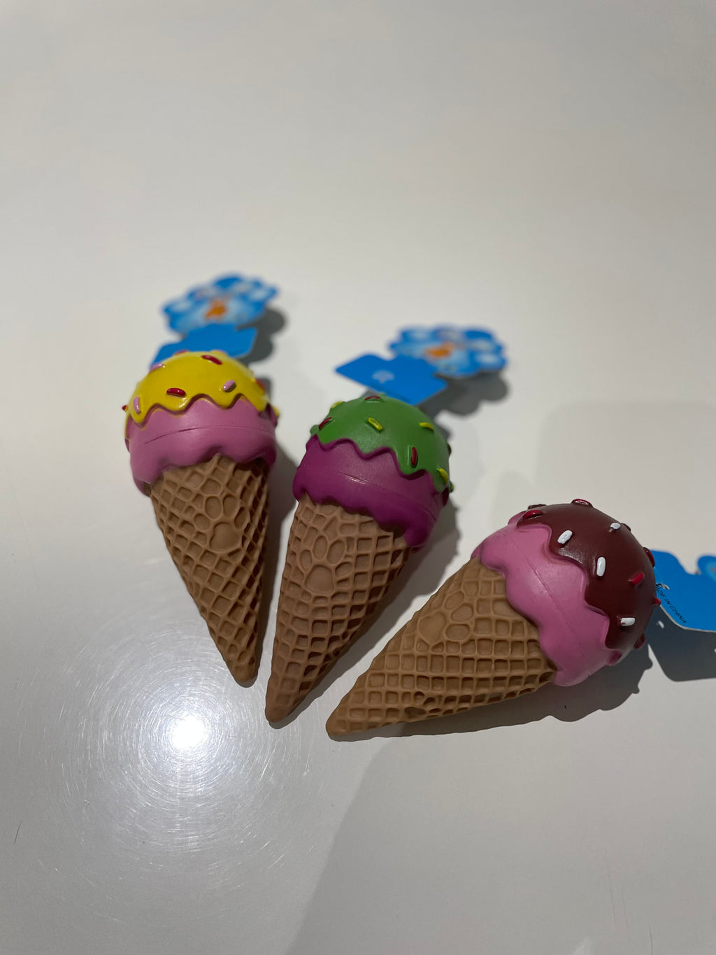 Pet Dog Toy Squeaky Ice Cream Cone 14cm