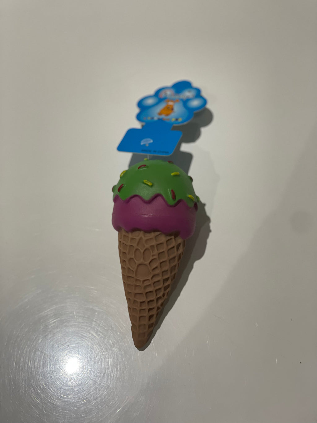 Pet Dog Toy Squeaky Ice Cream Cone 14cm