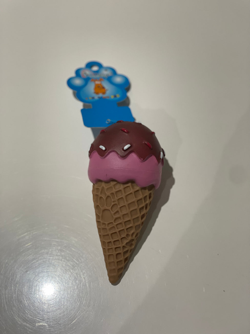 Pet Dog Toy Squeaky Ice Cream Cone 14cm